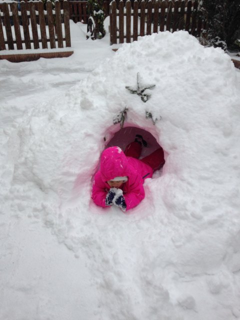 Schneehöhle endlich