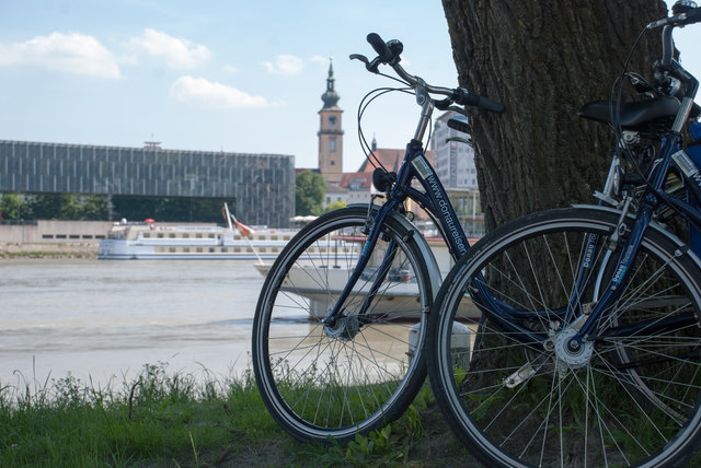 Fußgänger sollen nach der Sperre der Eisenbahnbrücke die Möglichkeit haben, per Fähre die Donau zu überqueren. | Foto: Linz Tourismus / REckerstorfer