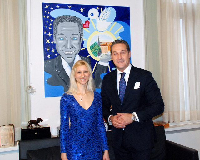 Tanja Playner mit Heinz Christian Strache