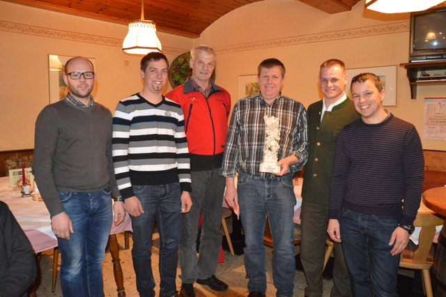 vlnr: Schriftführer Markus Zehner, LZKDtStv. Florian Zehner, Kameraden Peter Gahr, Sepp Gappmayr, LzKdt Hannes Hörbinger, Kassier Ulrich Zehner | Foto: Hörbinger