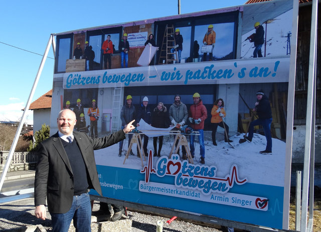 Bürgermeisterkandidat Armin Singer freut sich auf das direkte Gespräch mit den Götzner Bürgern