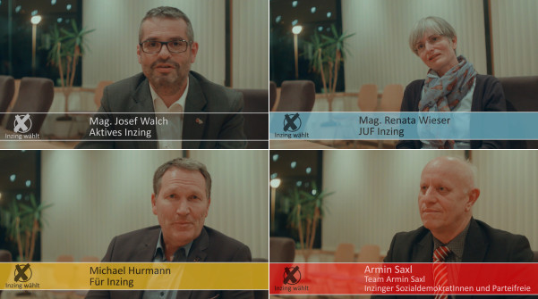 Die KandidatInnen für das Bürgermeisteramt in Inzing.