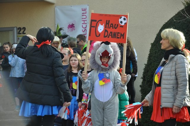 Die Schüler aus Bad Kreuzen am Faschingsdienstag. | Foto: Privat