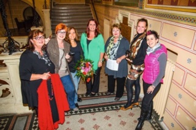 Das Organisationsteam: Sabine Pausch, Monika Schmied, Dagmar Minarik-Weingartshofer, Michaela Hörmann, Vizebgm. Helene Fuchs-Moser, Andrea Wimmer und Alexandra Grohs freuen sich auf den ersten Frauentag in Korneuburg und zahlreiche BesucherInnen.