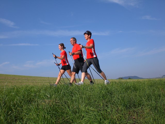 Nordic Walken stärkt Herz und Kreislauf, löst verspannte Muskeln und verbrennt Fett. | Foto: Franz Gattermann