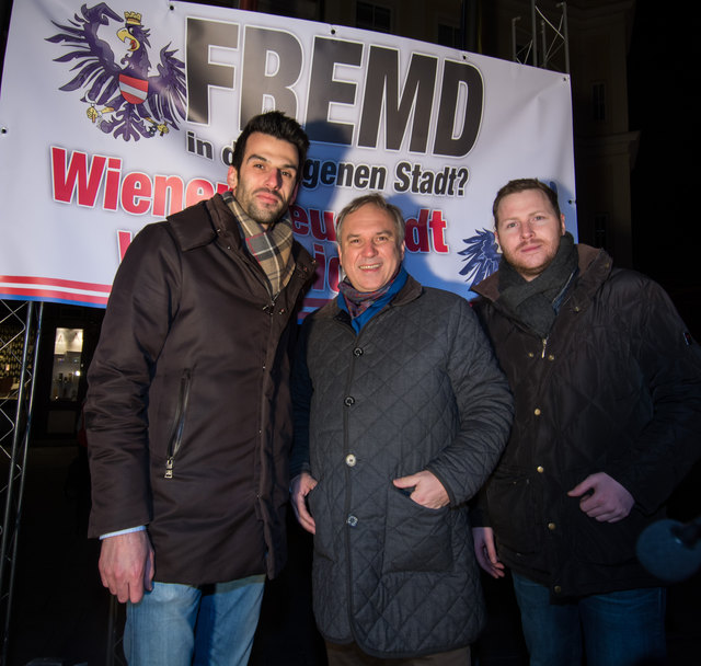 Udo Landbauer, Walter Rosenkranz, Michael Schnedlitz (v.l.). | Foto: FPÖ NÖ
