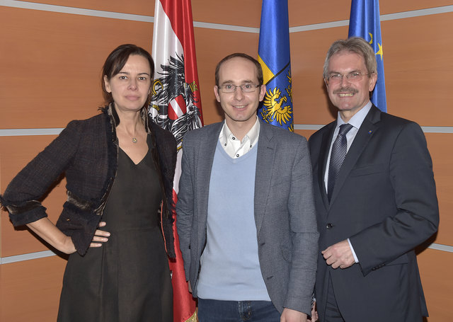 BM Sophie Karmasin, Purkersdorfs Jugend-GR Albrecht Oppitz und LR  Karl Wilfing; | Foto: Land NÖ