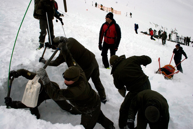 Das Bundesheer und die Bergrettung führten im Skigebiet Venet eine gemeinsame Lawinenübung durch. | Foto: Maximilian Ribis