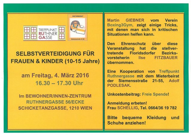 Treffpunkt Ruthnergasse freut sich auf viele BesucherInnen! Anmeldung unbedingt notwendig!