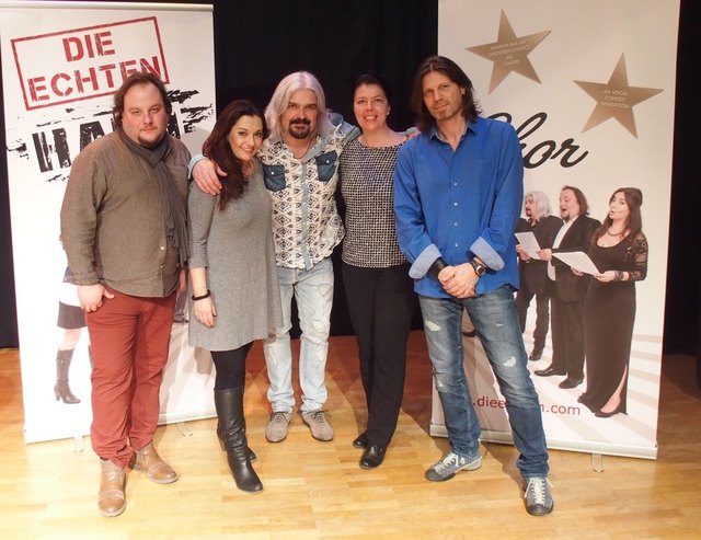 Alexander Wartha, Chris Kisielewsky, Stephan Gleixner, Dagmar Fetz-Lugmayr (Kulturreferentin der Marktgemeinde Kremsmünster), Franz Alexander Langer (von links)