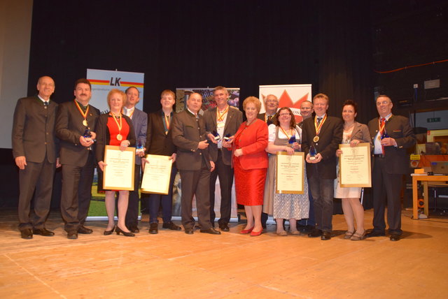 32 Landes-Titel wurden unter den burgenländischen Obstbauern verteilt, darunter die Betriebe Löffler (Königsdorf), Nikles (Kukmirn) und Wiener (Eltendorf).