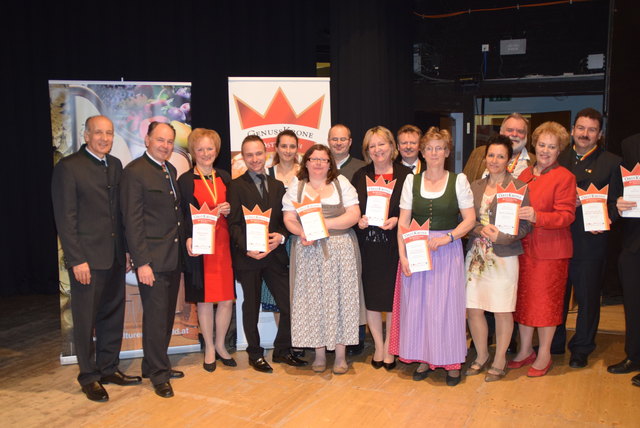 Die Burgenland-Sieger im Rahmen der "Genuss-Krone"