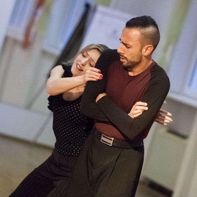 Beim Training für die Showdance Standard-EM der Profis: Julia Burghardt und Danilo Campisi. | Foto: Regina Courtier