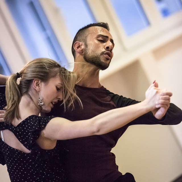 Beim Training für die Showdance Standard-EM der Profis: Julia Burghardt und Danilo Campisi. | Foto: Regina Courtier