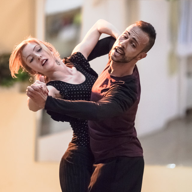 Beim Training für die Showdance Standard-EM der Profis: Julia Burghardt und Danilo Campisi. | Foto: Regina Courtier