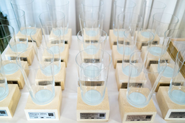 Die begehrten Falstaff-Vöslauer-Awards. | Foto: Arnold Burghardt