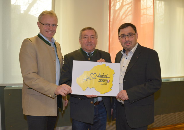 Ferdinand Tiefnig, Franz Weinberger und Klaus Mühlbacher haben für 2016 viel vor. | Foto: OÖVP