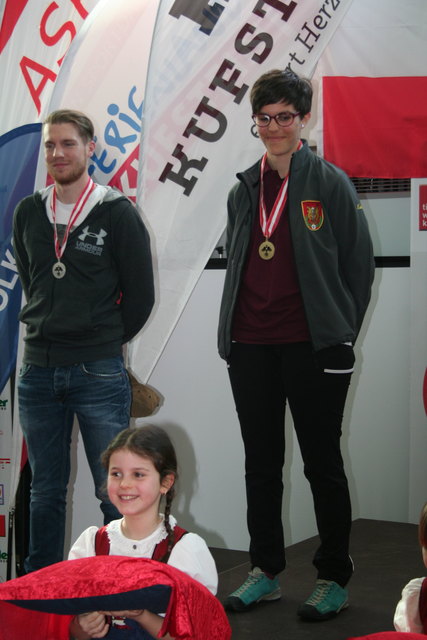 Gold für Kathrin und Silber für Florian Österreichische 2016 in Kufstein , Luftpistole aufgelegt