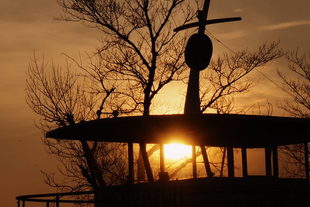 Gestern Abend knapp vor Sonnenuntergang am See