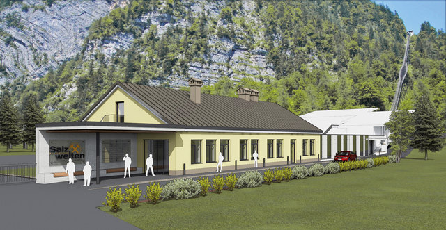 Visualisierung des neuen Besucherzentrums der Hallstätter Salzwelten. | Foto: Salzwelten Hallstatt