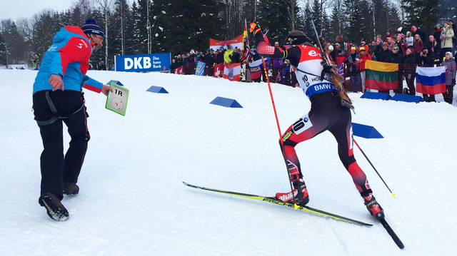 Biathlet Dominik Landertinger auf dem Weg zur WM-Silbermedaille. | Foto: ÖSV/Abdruck
