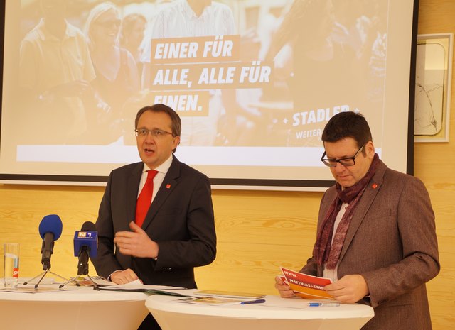 Bürgermeister Matthias Stadler und Stadtrat Robert Laimer