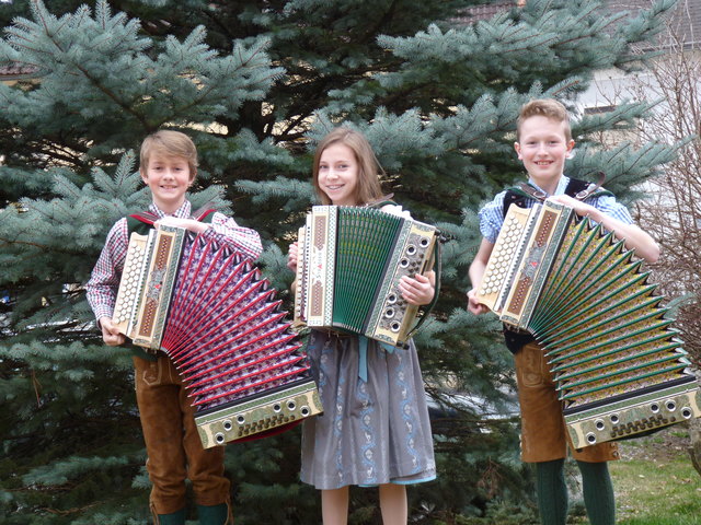 Die drei Nachwuchs-Harmonikatalente aus der Musikschule Mautern: Maxi Kranz, Selina Bayer, Elias Zeiler | Foto: KK