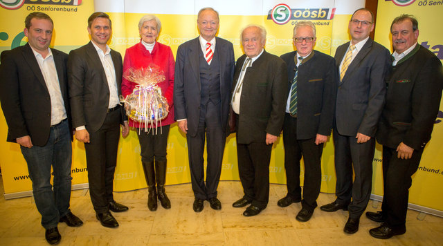 Michael Hammer, Wolfgang Hattmannsdorfer, Adelheid Khol, Andreas Khol, Josef Ratzenböck, Arnold Weixelbaumer, Josef Rathgeb und Walter Störk. | Foto: ÖVP