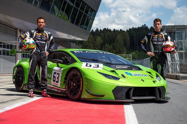 Der giftgrüne Lamborghini Huracan GT3 des Grasser Racing Teams. Foto: Lucas Pripfl