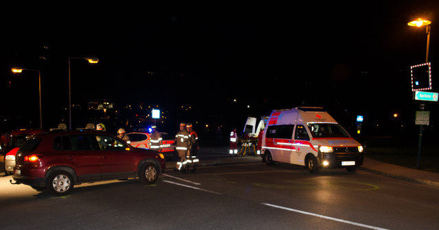 Genau bei der Straßenkreuzung vor der Ordination Dr. Glaser ereignete sich der Unfall