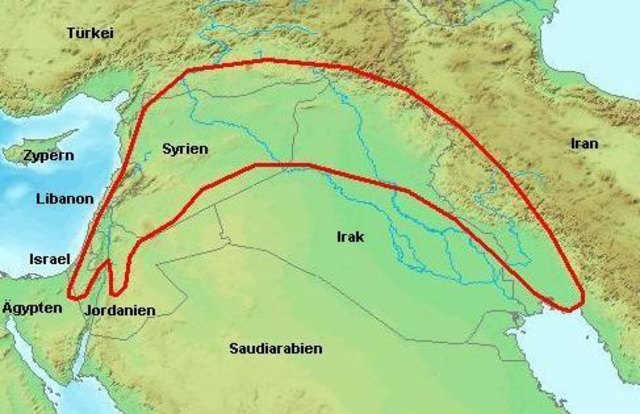 Der "fruchtbare Halbmond" | Foto: Robert Kropf/wikipedia