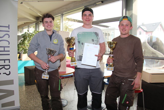 Das sind die Sieger: Fabian Rotschnig (2. Lj.), Sascha Stefaner (3. Lj.) und Daniel Pürstl (1. Lj.)