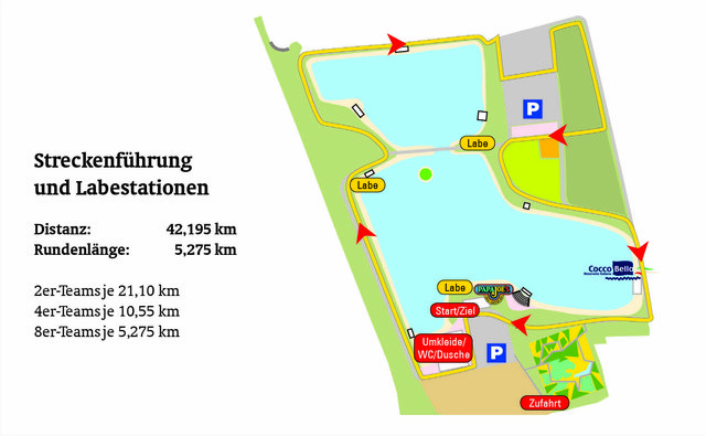 Neue Streckenführung beim WOCHE E-Businessmarathon 2016.
