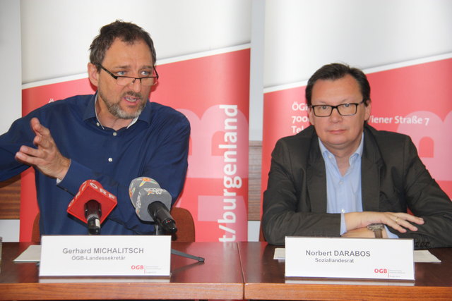 Gerhard Michalitsch und Norbert Darabos sind von der Notwendigkeit des Projekts "MIG" überzeugt