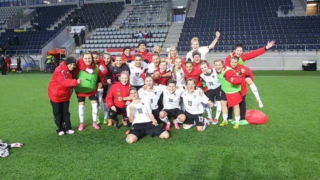 Die U19-Mädels jubelten über die Siege gegen Titelverteidiger Schweden und Belgien. Das Team von Irene Fuhrmann spielt im Juli bei der Europameisterschaft in der Slowakei. | Foto: ÖFB/Karin Gruber