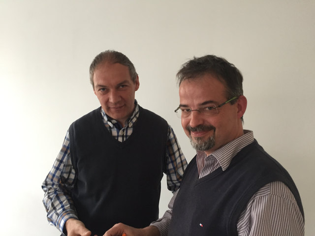 Leonhard Gruber und bodo Rossberg (Medienwerkstatt).