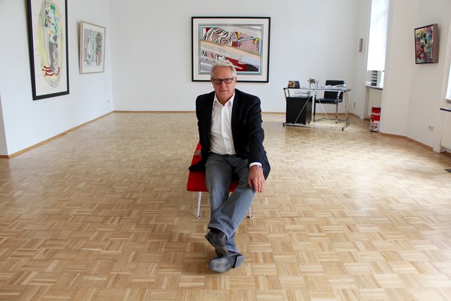 Gerald Hartinger vor Roy Lichtenstein - von diesem Kunstwerk möchte er sich so schnell nicht mehr trennen