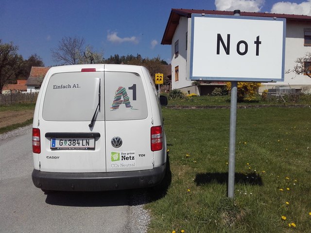 Heute bin ich irgendwie in oder nach Not geraten....