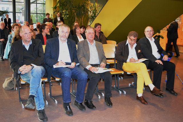 Florian Ladengruber, die Juroren Karl Keider, Alfred Hofer und Heinz Lichtenegger mit Alfred Pohl