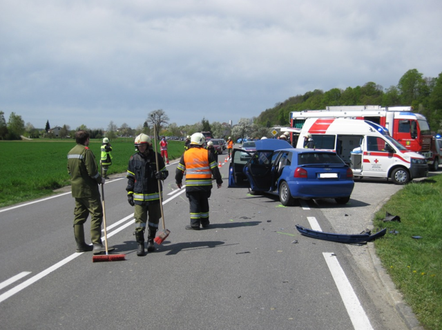 "Unfall mit eingeklemmter Person" in Arbing am 16. April zu Mittag | Foto: FF Baumgartenberg