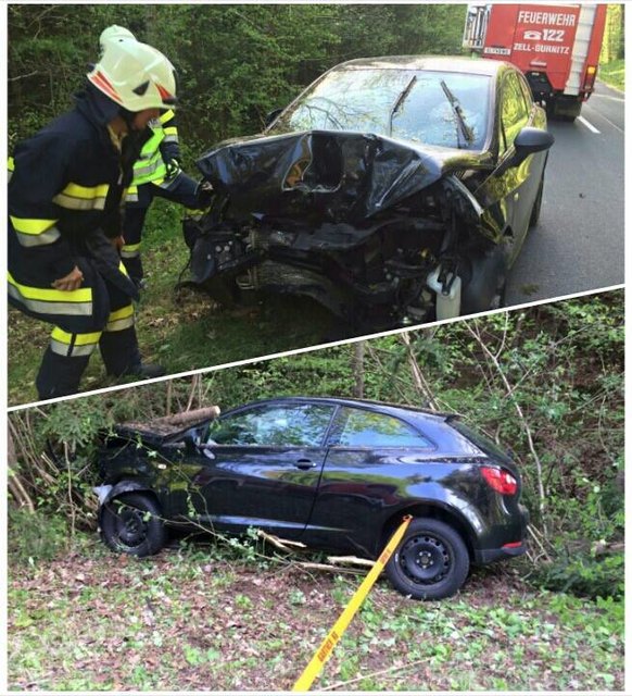 Die FF Zell-Gurnitz und ein Abschleppunternehmen mussten das Fahrzeug der Lenkerin bergen | Foto: FF Zell-Gurnitz