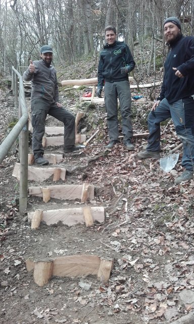 Christian Leimberger und sein Team sanierten die Wege unter schwierigen Bedingungen. | Foto: NP Thayatal