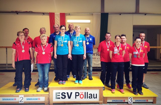 Die Vorauer Mixed Teams feierten bei der gebietsmeisterschaft einen Dreifacherfolg.