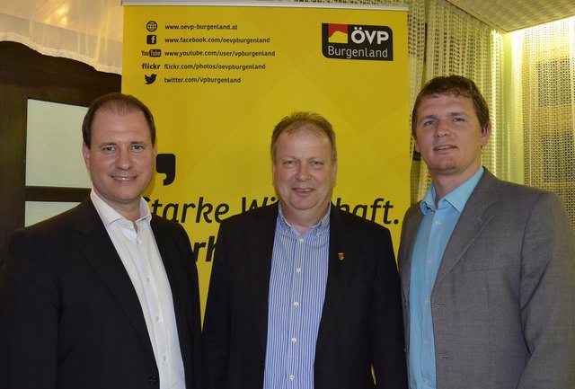 KO Christian Sagartz, Bgm. Josef Korpitsch und LAbg. Bernhard Hirczy