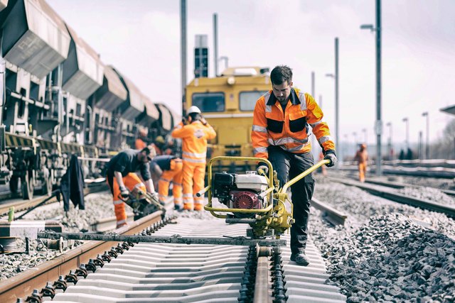 Die Gleisbauarbeiten in Wettmannstätten gehen ins Finale.