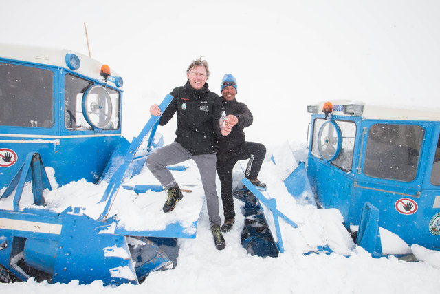 Johannes Hörl (Vorstand der Großglockner Hochalpenstraßen AG) und Peter Embacher (Leiter der Schneeräumung) | Foto: großglockner.at