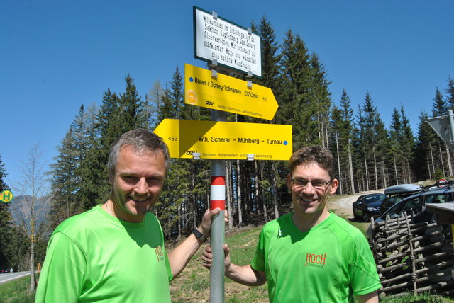 Berggemsen: Andreas Steininger und Hannes Nothnagl erledigten die Markierung.