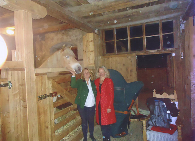 Mit dem Haflinger Mugancia: Johanna Rauch und Harfenistin Edith Gasteiger. | Foto: Privat