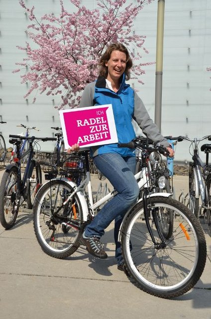 Grazer Teilnehmerin an „Radelt zur Arbeit“. | Foto: Argus