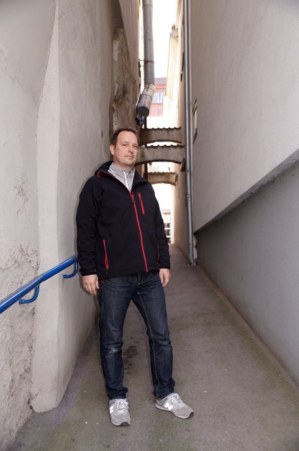 Christian Falk wird diese Gasse noch mit stimmungsvollem Licht ausstatten.